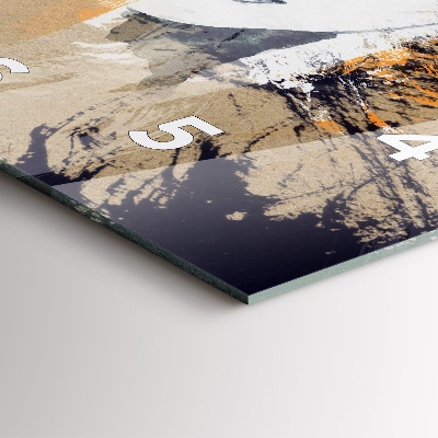 Zegar szklany 30x30 Abstrakcyjny portret kobiety