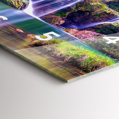 Zegar szklany 30x30 Wodospad Jiulong w Chinach