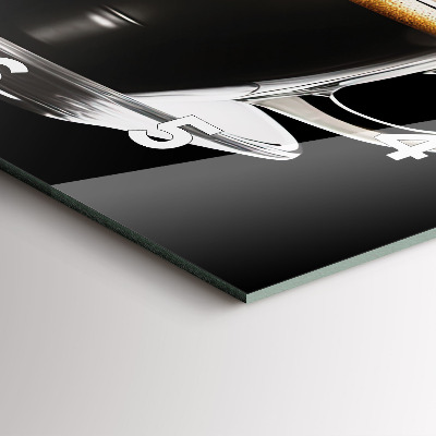 Zegar szklany 30x30 Mocna, czarna kawa