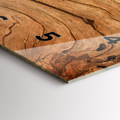 Zegar szklany 30x30 Stare drewniane deski