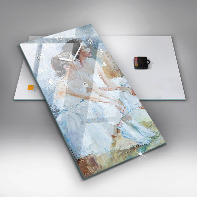 Zegar szklany 30x60 Młode tancerki baletowe