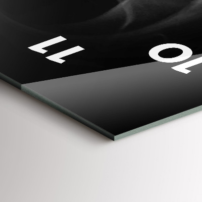 Zegar szklany 30x60 Filiżanka kawy