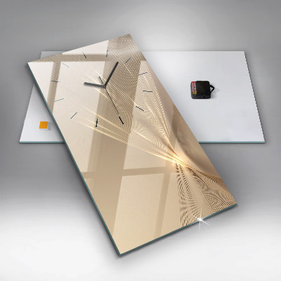 Zegar szklany 30x60 Abstrakcja ze światłem