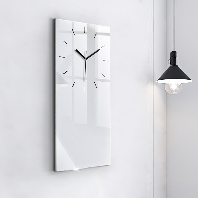 Zegar szklany 30x60 Kolor ciemna biel