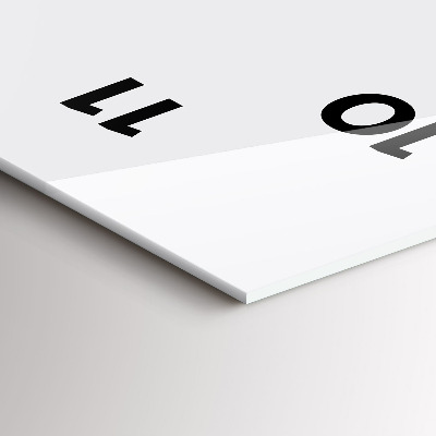 Zegar szklany 30x60 Kolor ciemna biel