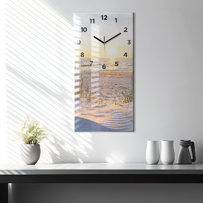 Zegar szklany 30x60 Morskie zachód słońca