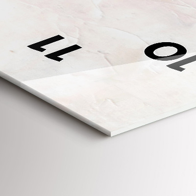 Zegar szklany 30x60 Obraz olejny: jacht na morzu