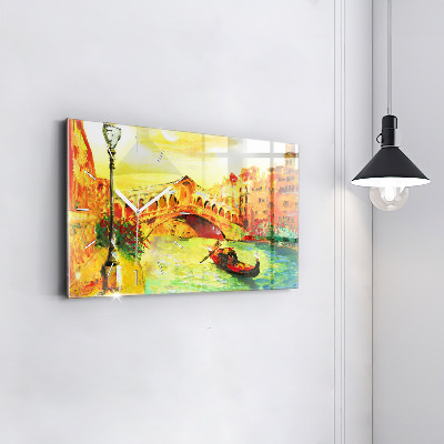 Zegar szklany 60x30 Most Rialto w Wenecji