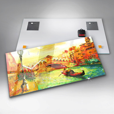 Zegar szklany 60x30 Most Rialto w Wenecji