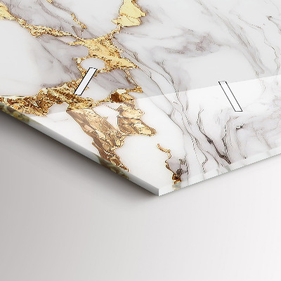 Zegar szklany 60x30 Marmur dekoracyjny