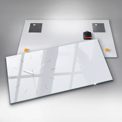 Zegar szklany 60x30 Kolor ciemna biel