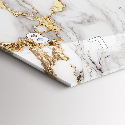 Zegar szklany 60x30 Marmur dekoracyjny