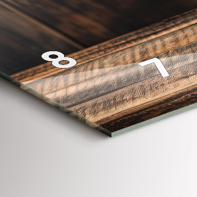 Zegar szklany 60x30 Kawa