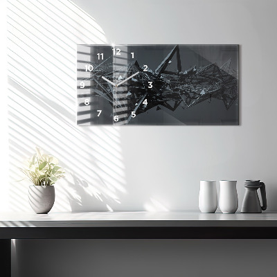 Zegar szklany 60x30 Abstrakcja