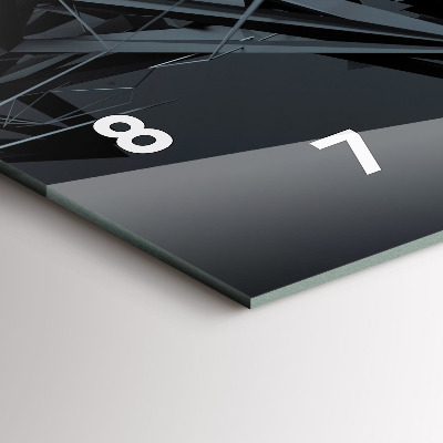 Zegar szklany 60x30 Abstrakcja