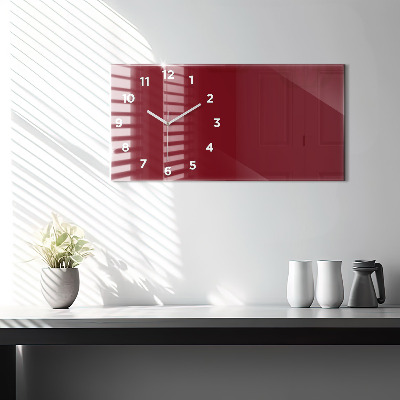 Zegar szklany 60x30 Kolor burgundowy