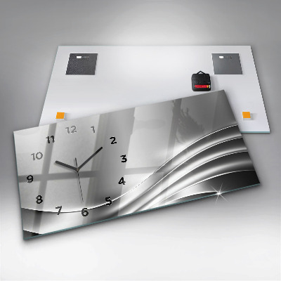 Zegar szklany 60x30 Abstrakcja