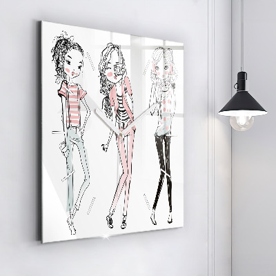 Zegar szklany 60x60 Damska moda