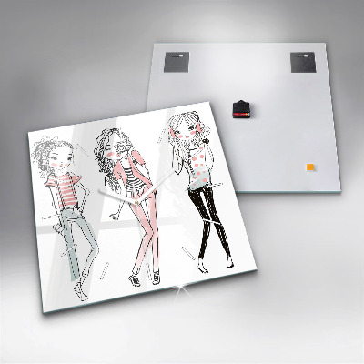 Zegar szklany 60x60 Damska moda
