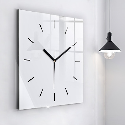 Zegar szklany 60x60 Biały