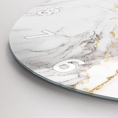 Zegar szklany fi30 Marmur