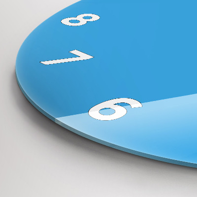 Zegar szklany fi30 Błękitny