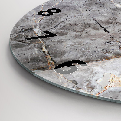 Zegar szklany fi30 Marmur