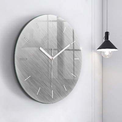 Zegar szklany fi60 Ściana z metalu