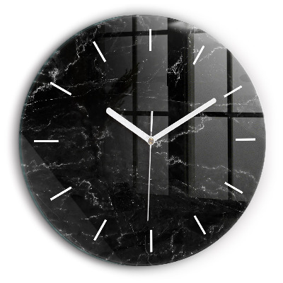 Zegar szklany fi60 Marmur