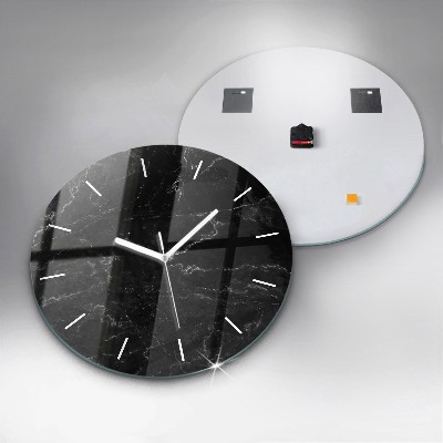 Zegar szklany fi60 Marmur