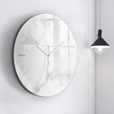 Zegar szklany fi60 Marmur