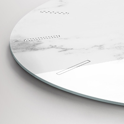 Zegar szklany fi60 Marmur