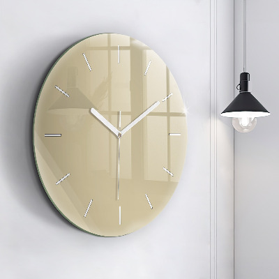 Zegar szklany fi60 Beżowy