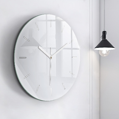 Zegar szklany fi60 Biały