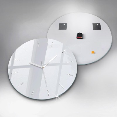 Zegar szklany fi60 Biały