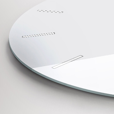 Zegar szklany fi60 Biały