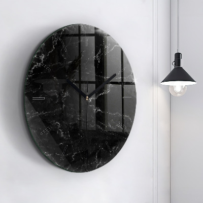 Zegar szklany fi60 Marmur