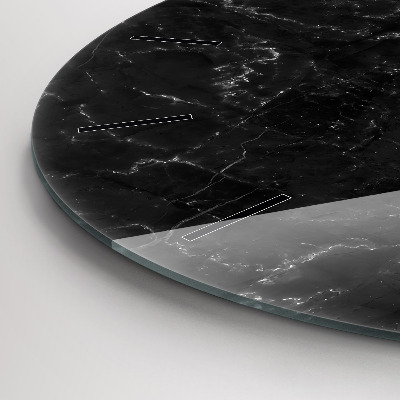 Zegar szklany fi60 Marmur