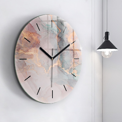 Zegar szklany fi60 Marmur