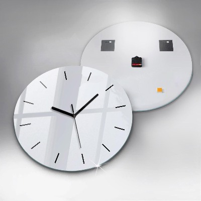 Zegar szklany fi60 Biały