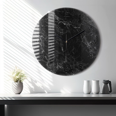 Zegar szklany fi60 Marmur