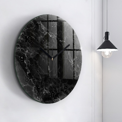 Zegar szklany fi60 Marmur