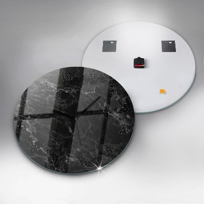 Zegar szklany fi60 Marmur