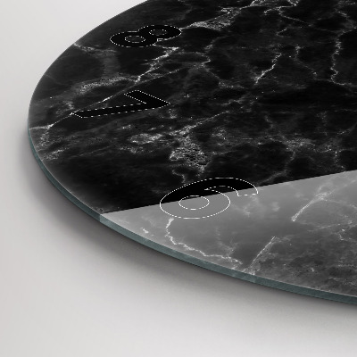 Zegar szklany fi60 Marmur