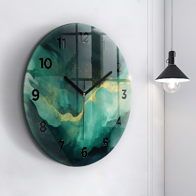 Zegar szklany fi60 Marmur