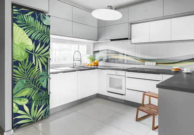 Okleina na lodówkę Tropikalne liście